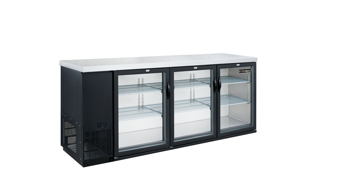 DUKERS DBB72-H3 NSF 3 DOORS 72" 19.1 CU. FT. CAPACITY BAR AND BEVERAGE COOLER